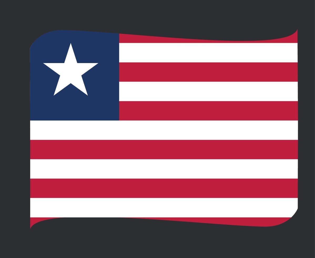 bandera de liberia áfrica nacional emblema icono de cinta ilustración vectorial elemento de diseño abstracto vector