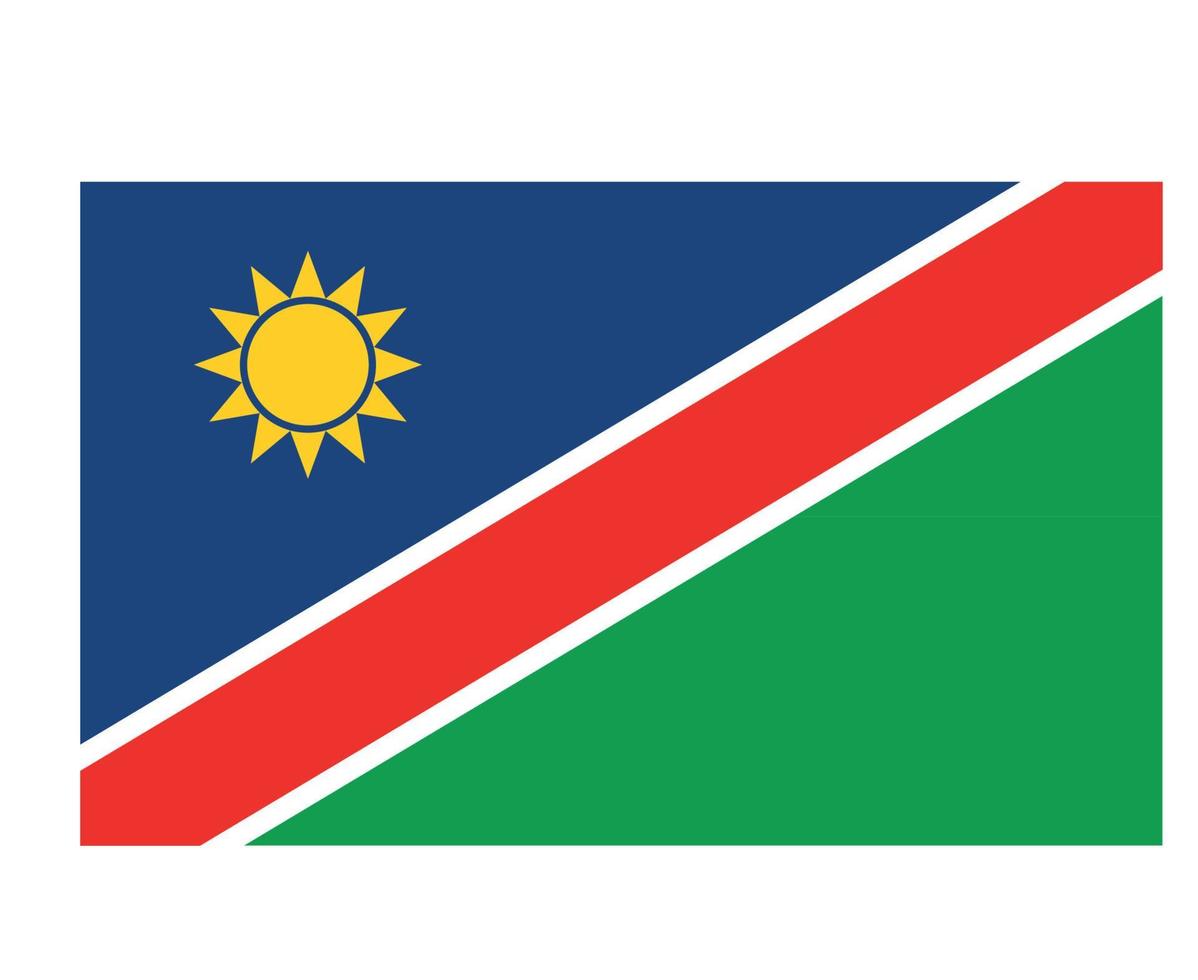 namibia bandera nacional áfrica emblema símbolo icono vector ilustración diseño abstracto elemento