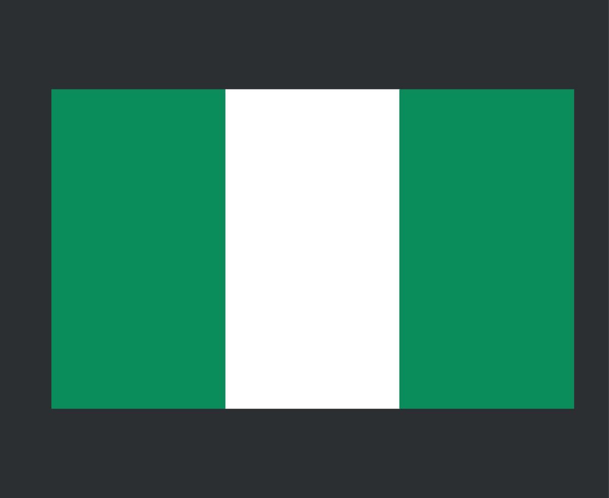 Nigeria Flag National Africa Emblem Symbol Icon Vector Illustration Abstract Design Element