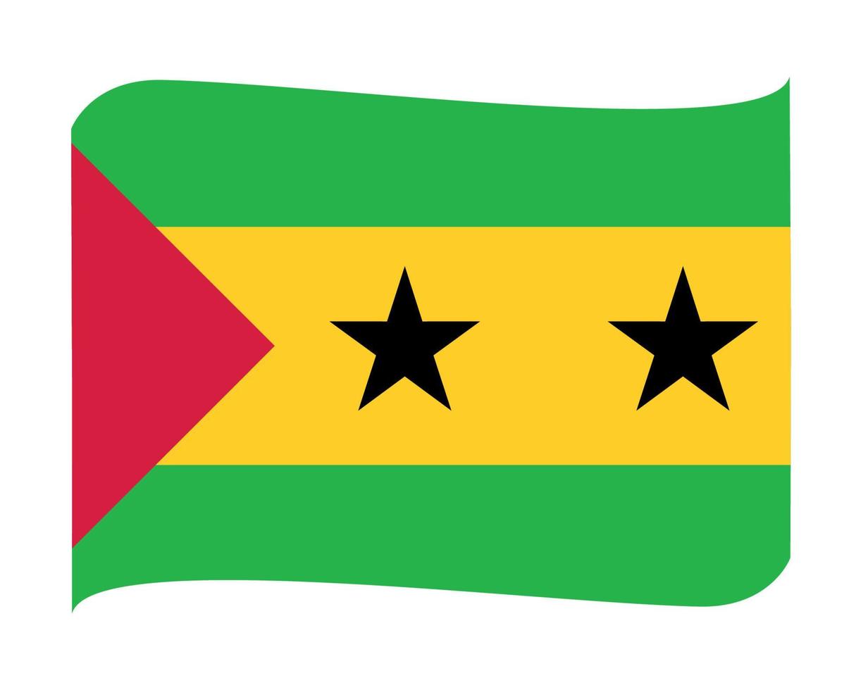 sao tome bandera nacional áfrica emblema cinta icono vector ilustración diseño abstracto elemento