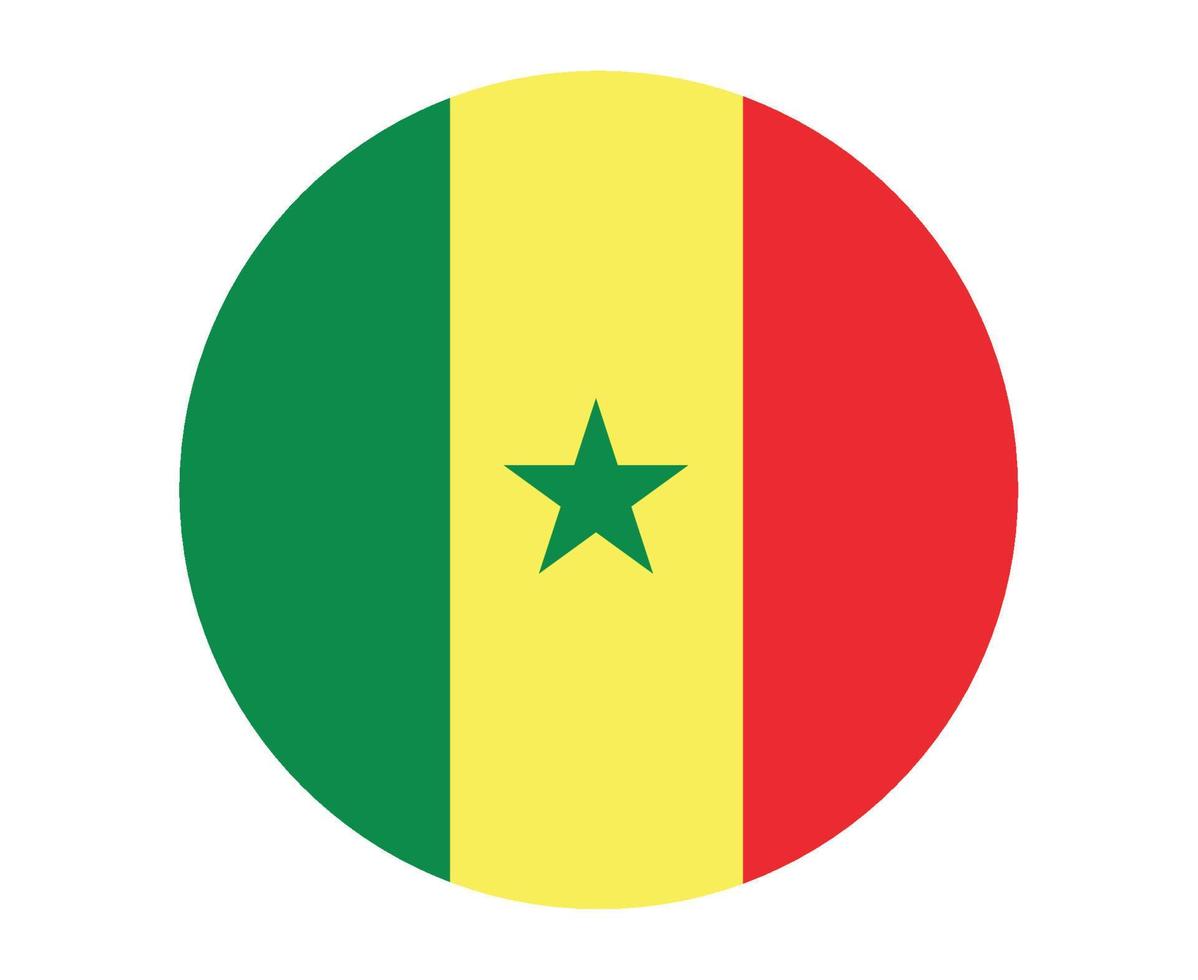 Senegal Flag National Africa Emblem Icon Vector Illustration Abstract Design Element