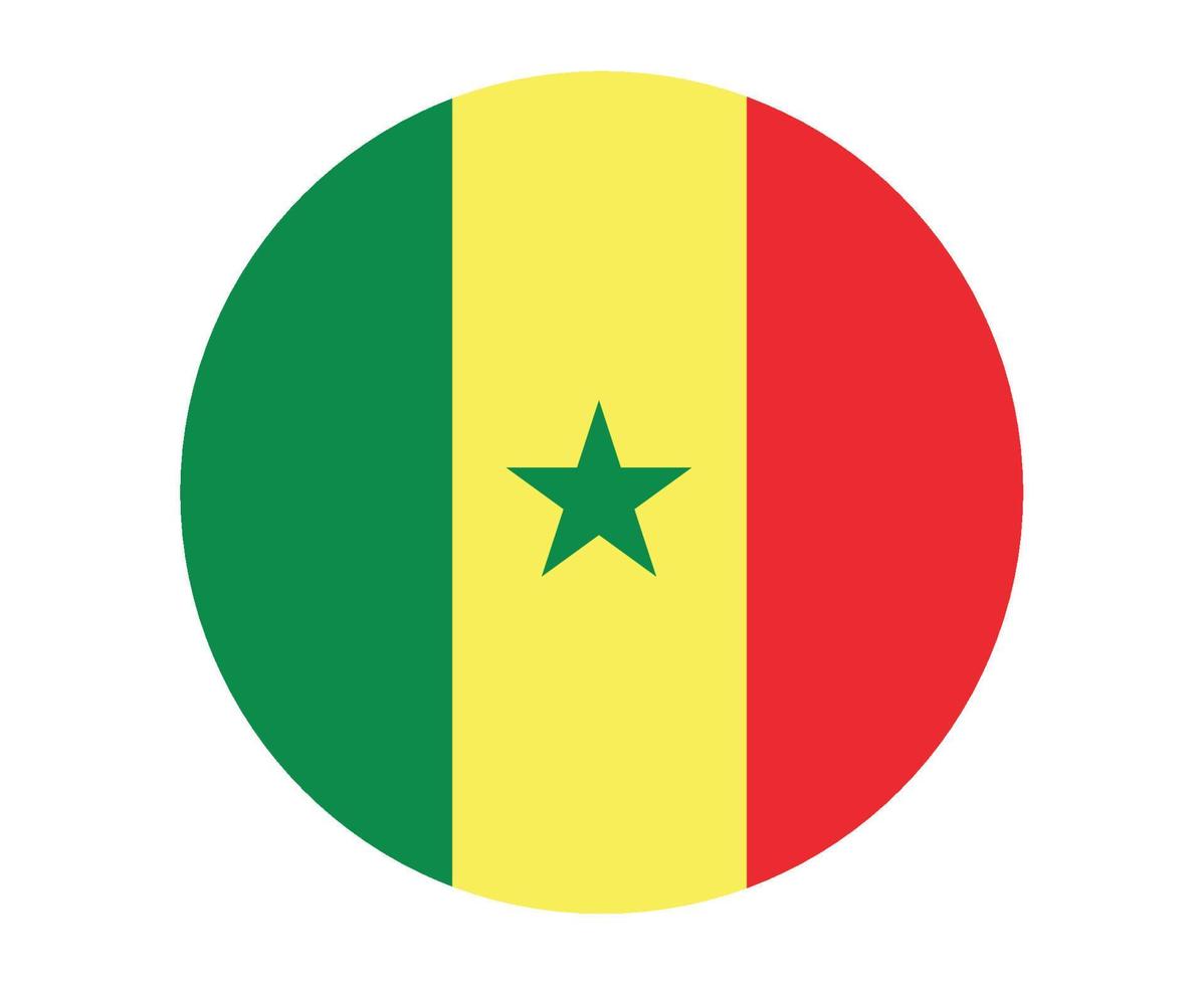 senegal bandera nacional áfrica emblema icono vector ilustración diseño abstracto elemento