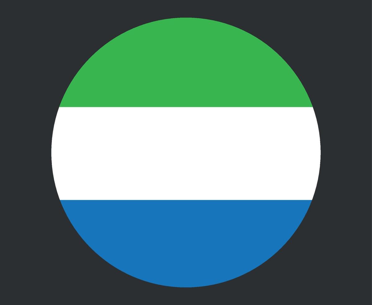 Sierra Leone Flag National Africa Emblem Icon Vector Illustration Abstract Design Element