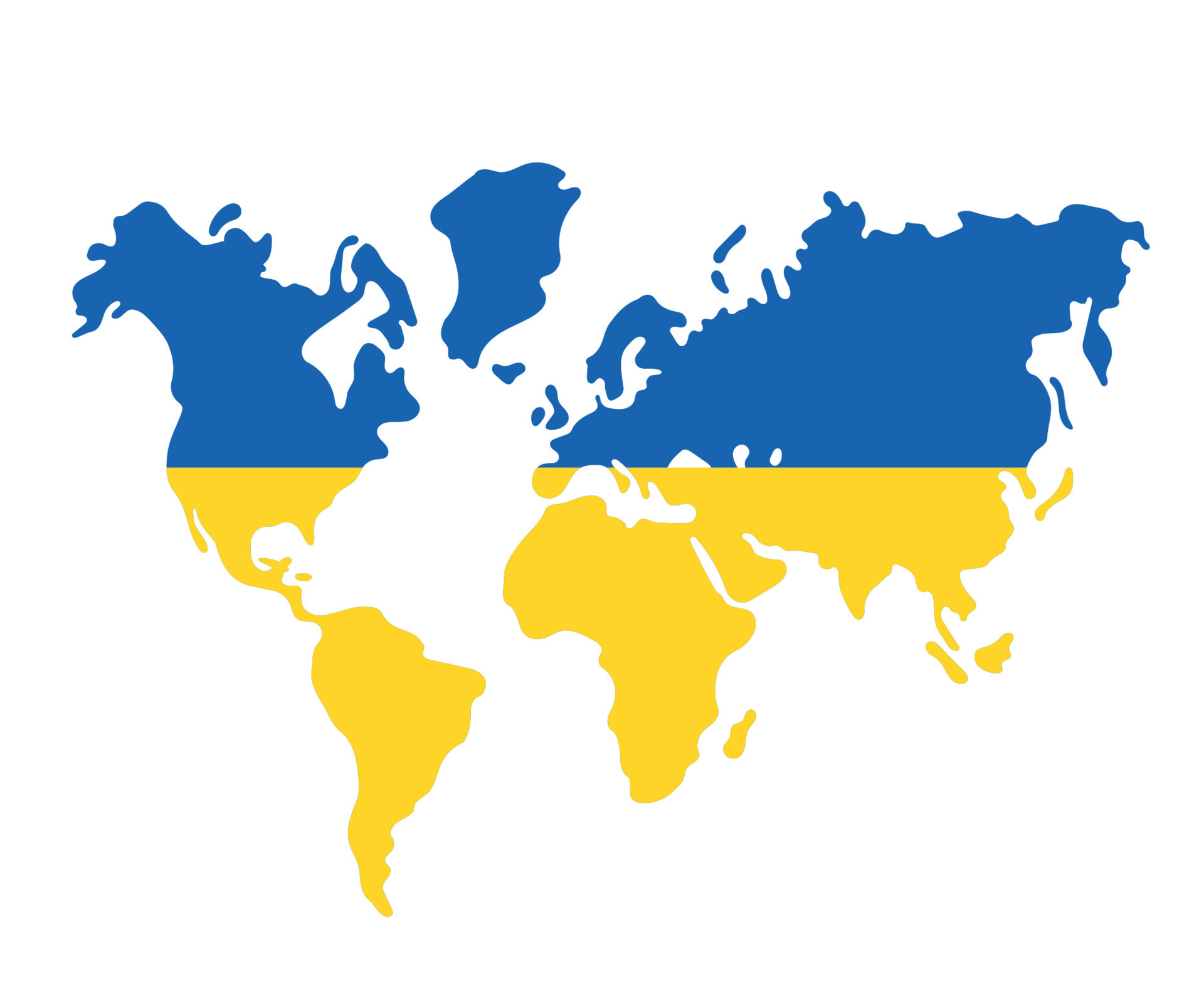 Ukraine Flag World Map Emblem National Europe Abstract Symbol Vector  illustration Design 7702892 Vector Art at Vecteezy