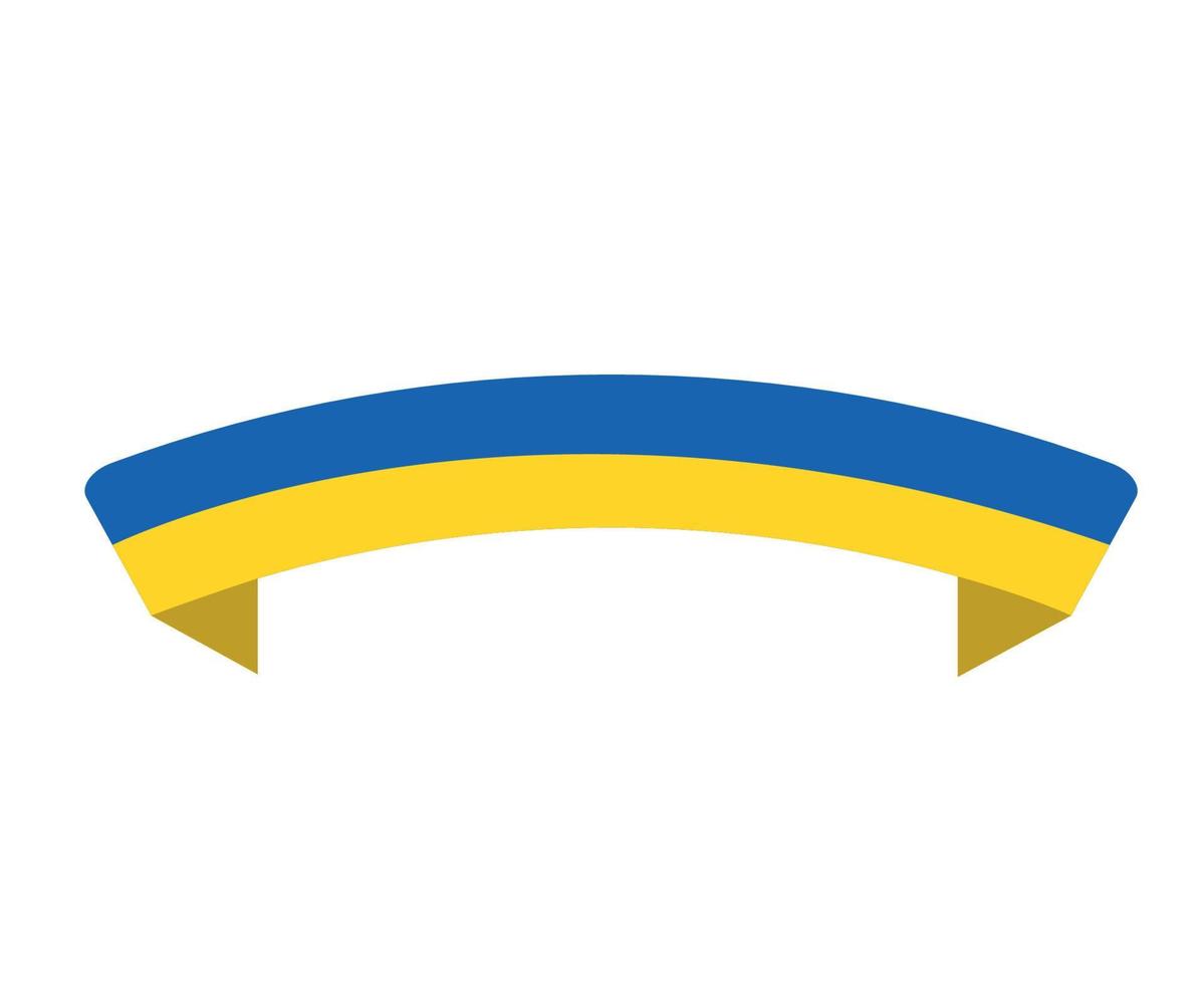 ucrania cinta símbolo emblema bandera diseño nacional europa vector abstracto ilustración