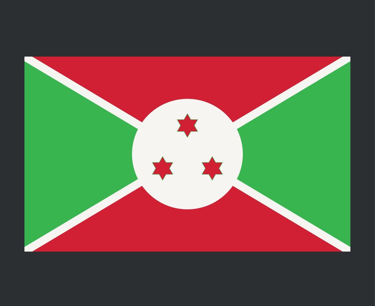 Burundi Flag National Africa Emblem Symbol Icon Vector Illustration Abstract Design Element