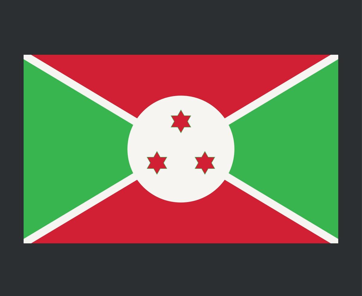 Burundi Flag National Africa Emblem Symbol Icon Vector Illustration Abstract Design Element