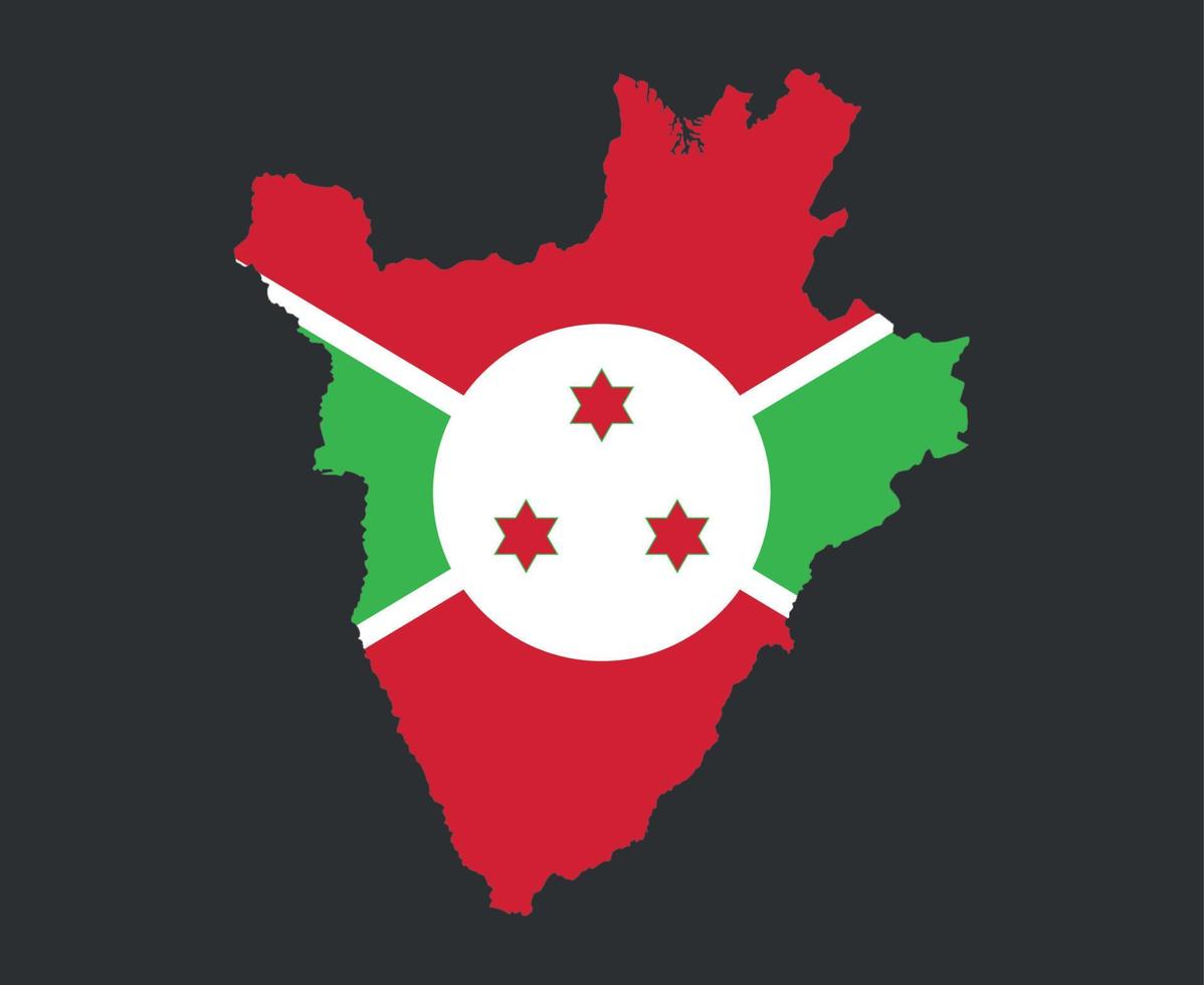 burundi bandera nacional áfrica emblema mapa icono vector ilustración diseño abstracto elemento