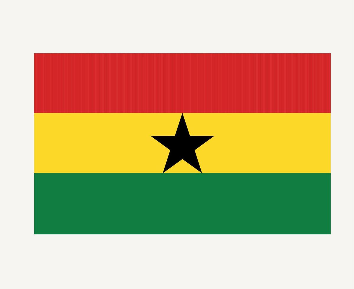 Ghana Flag National Africa Emblem Symbol Icon Vector Illustration Abstract Design Element