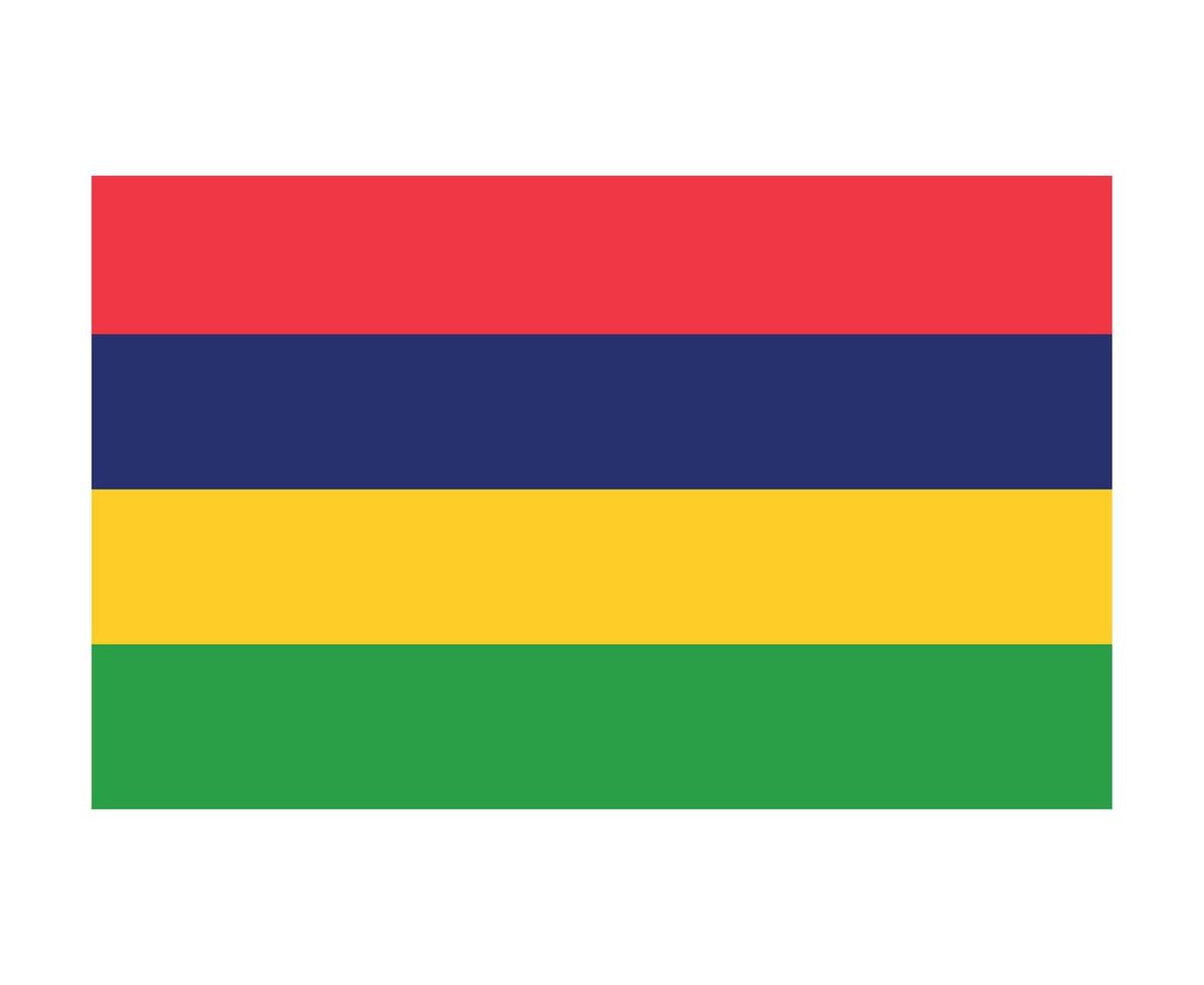 Mauritius Flag National Africa Emblem Symbol Icon Vector Illustration Abstract Design Element
