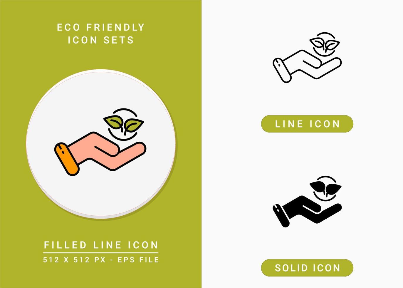 Eco friendly icons set vector illustration with solid icon line style. Bpa free biodegradable concept. Editable stroke icon on isolated background for web design, infographic and UI mobile app.