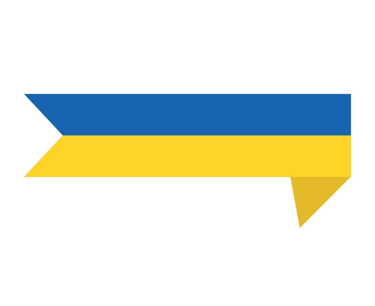 Ukraine Icon Flag Emblem Ribbon Design National Europe Symbol Vector Abstract illustration