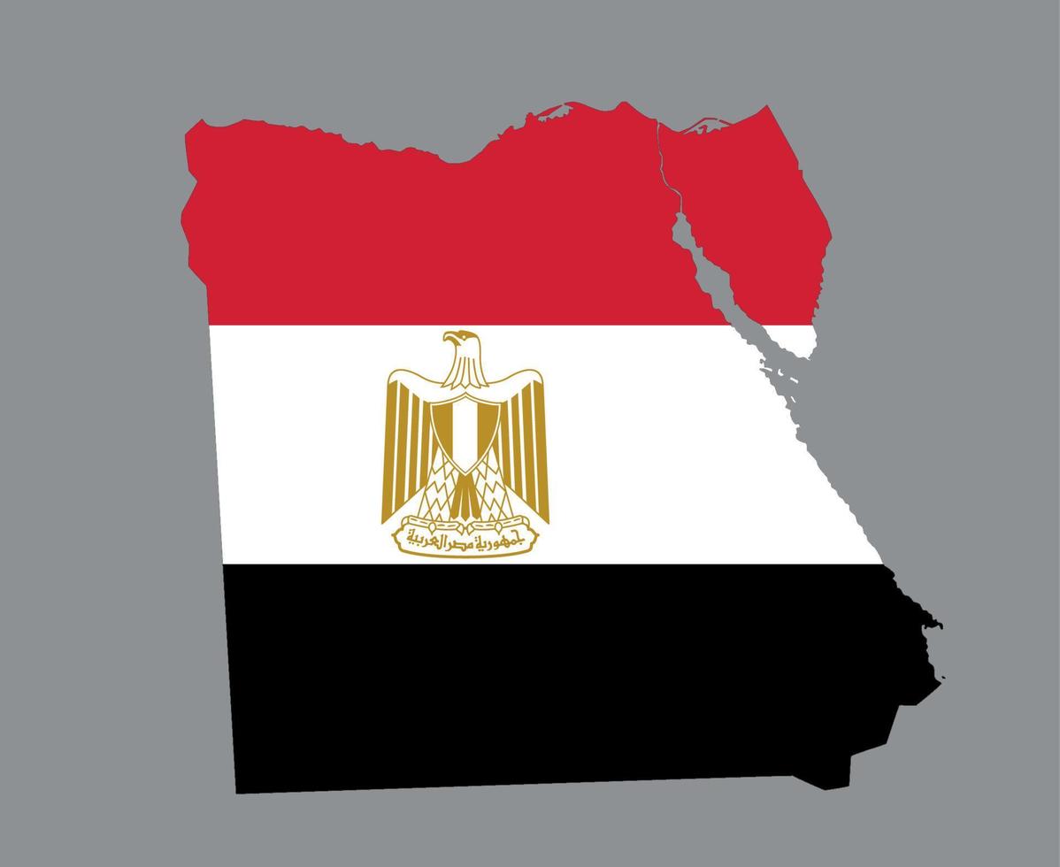 Egypt Flag National Africa Emblem Map Icon Vector Illustration Abstract Design Element