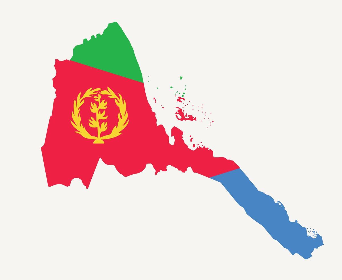 Eritrea Flag National Africa Emblem Map Icon Vector Illustration Abstract Design Element