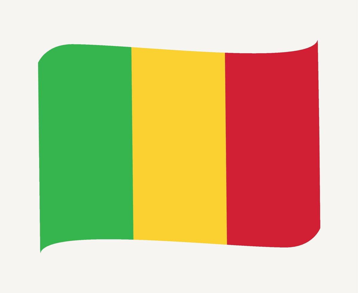 mali bandera nacional áfrica emblema cinta icono vector ilustración diseño abstracto elemento