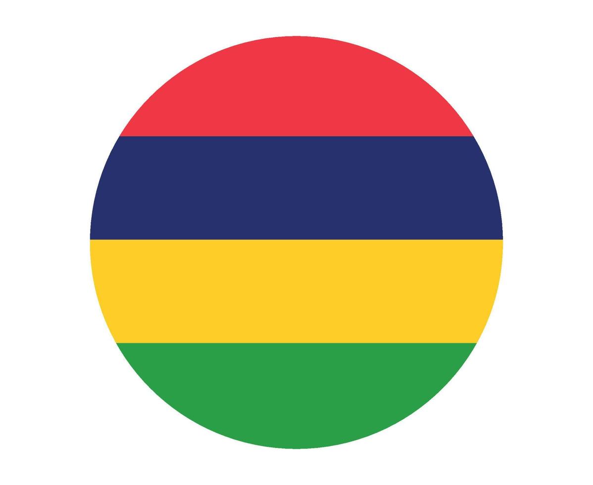 mauricio bandera nacional áfrica emblema icono vector ilustración diseño abstracto elemento