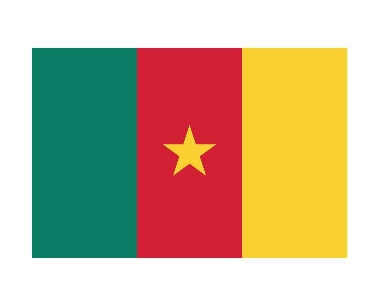 Cameroon Flag National Africa Emblem Symbol Icon Vector Illustration Abstract Design Element