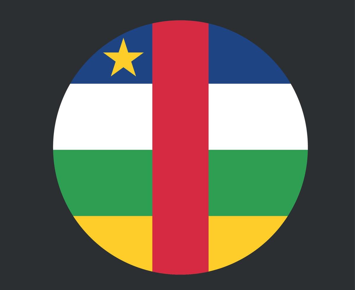 bandera de la república centroafricana emblema nacional de áfrica icono ilustración vectorial elemento de diseño abstracto vector