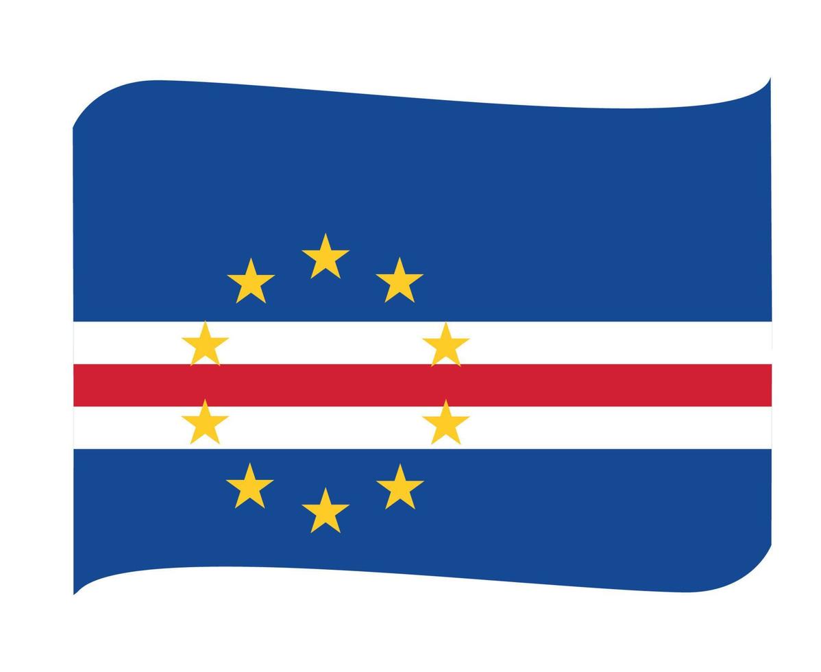 bandera de cabo verde emblema nacional de áfrica icono de cinta ilustración vectorial elemento de diseño abstracto vector