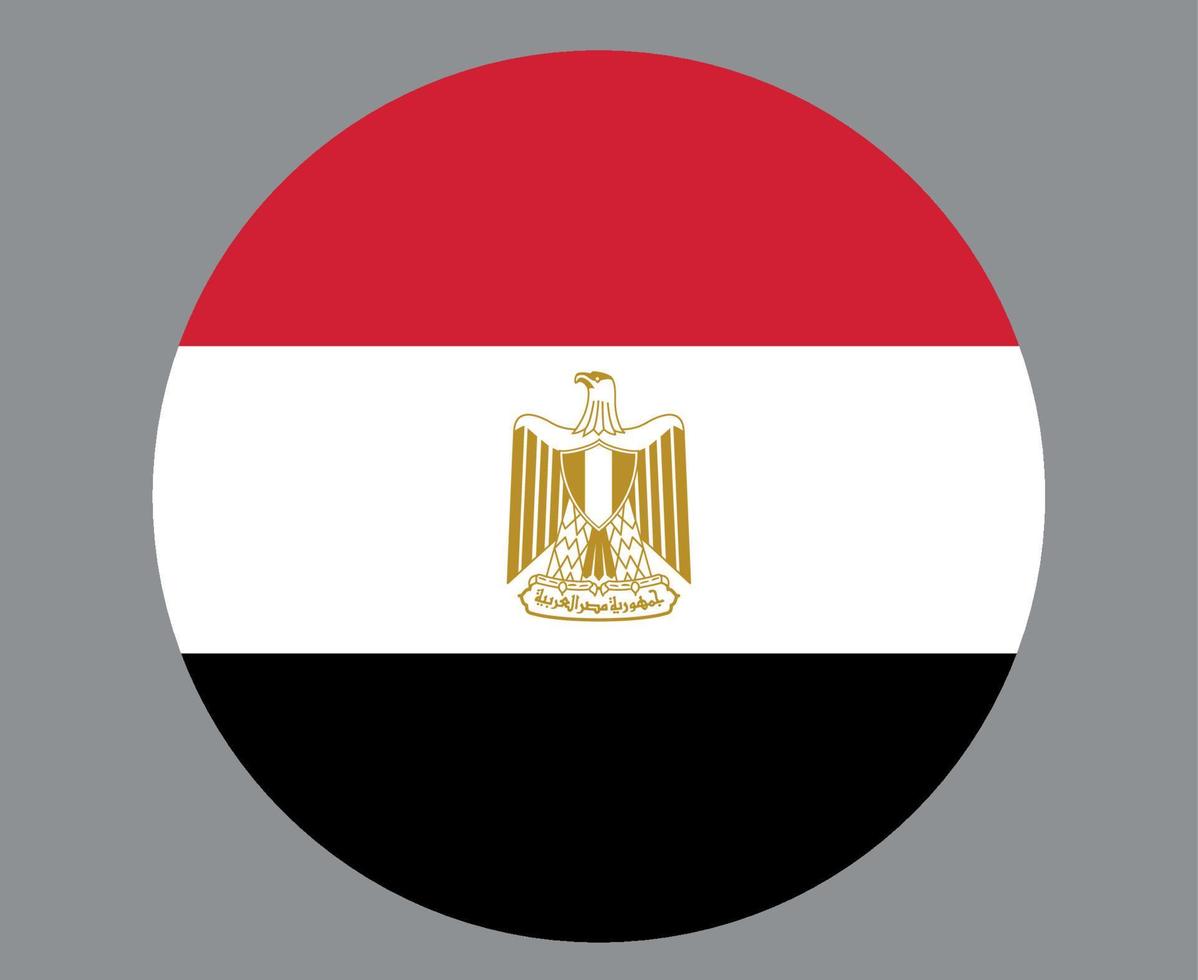Egypt Flag National Africa Emblem Icon Vector Illustration Abstract Design Element