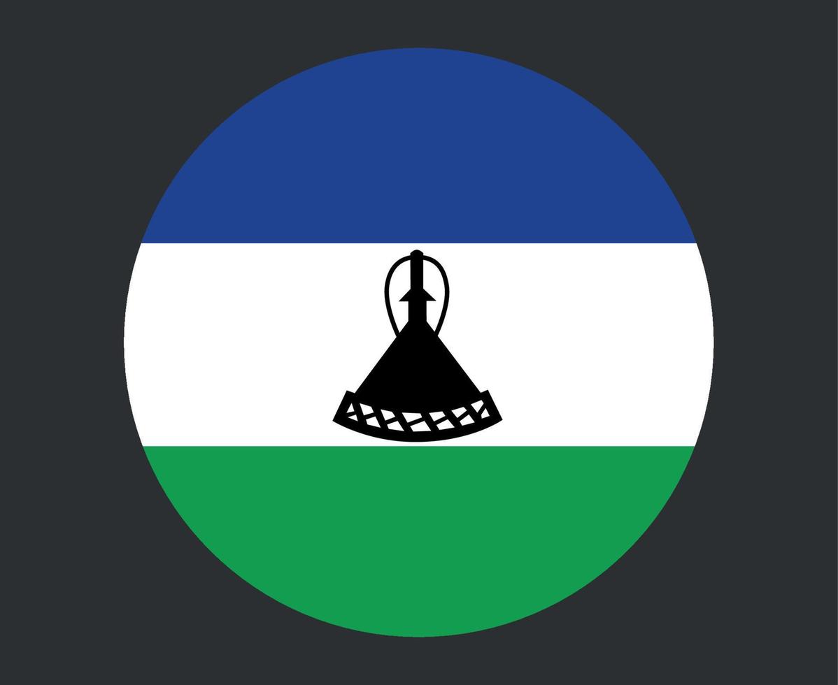 lesotho bandera nacional áfrica emblema icono vector ilustración diseño abstracto elemento