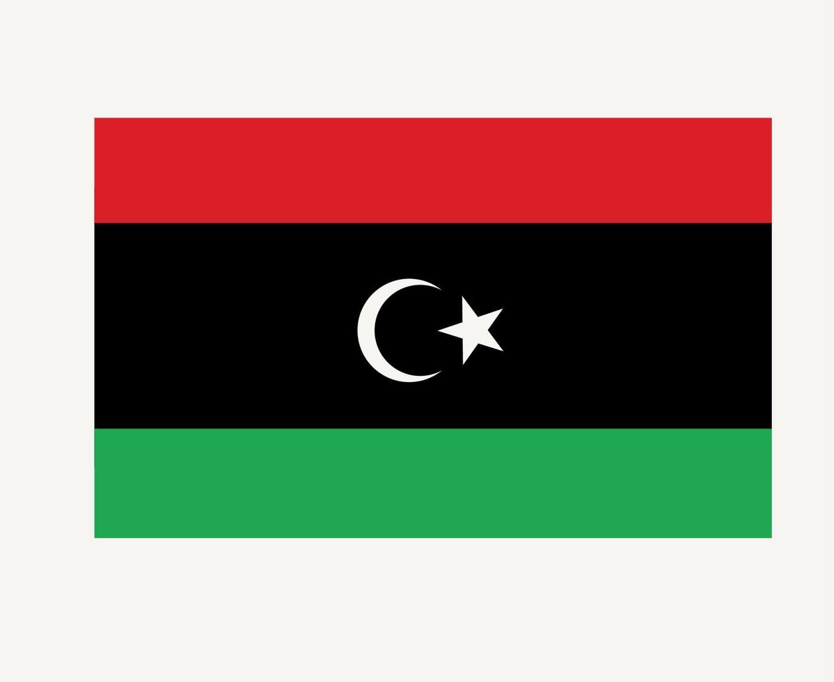 Libya Flag National Africa Emblem Symbol Icon Vector Illustration Abstract Design Element