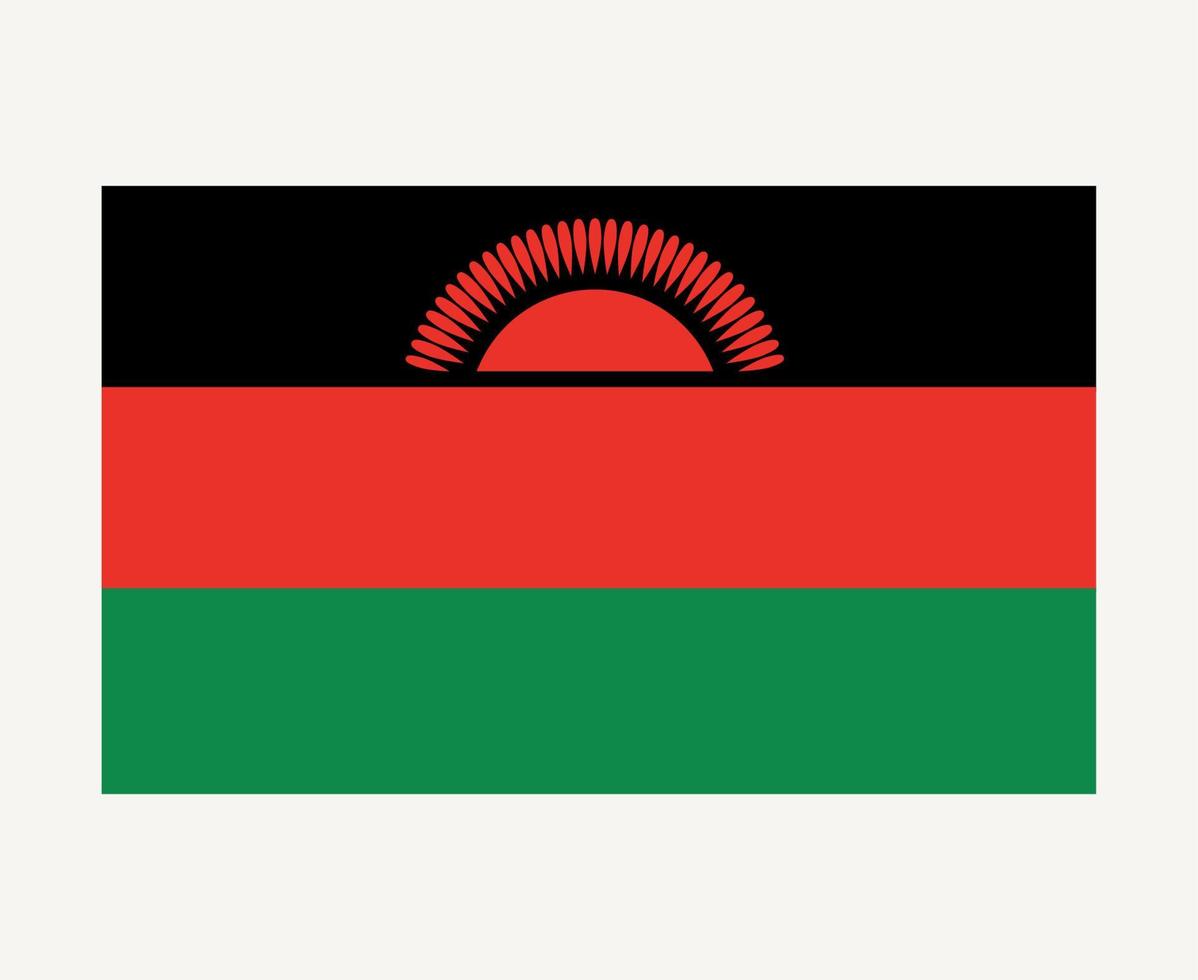 Malawi Flag National Africa Emblem Symbol Icon Vector Illustration Abstract Design Element