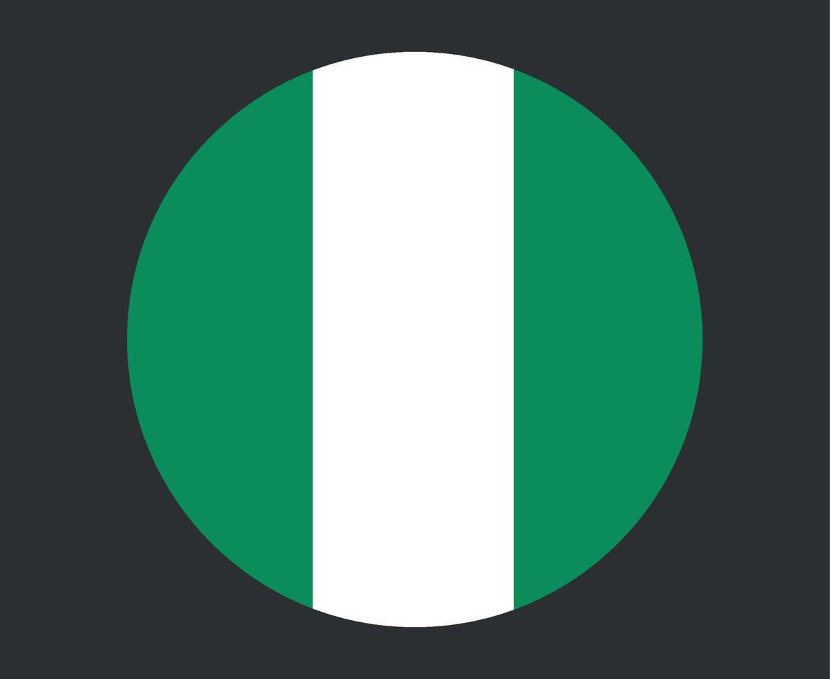 Nigeria Flag National Africa Emblem Icon Vector Illustration Abstract Design Element