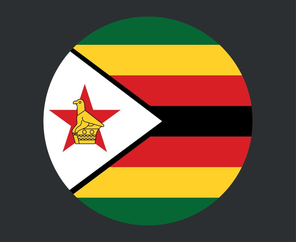 zimbabwe bandera nacional áfrica emblema icono vector ilustración diseño abstracto elemento