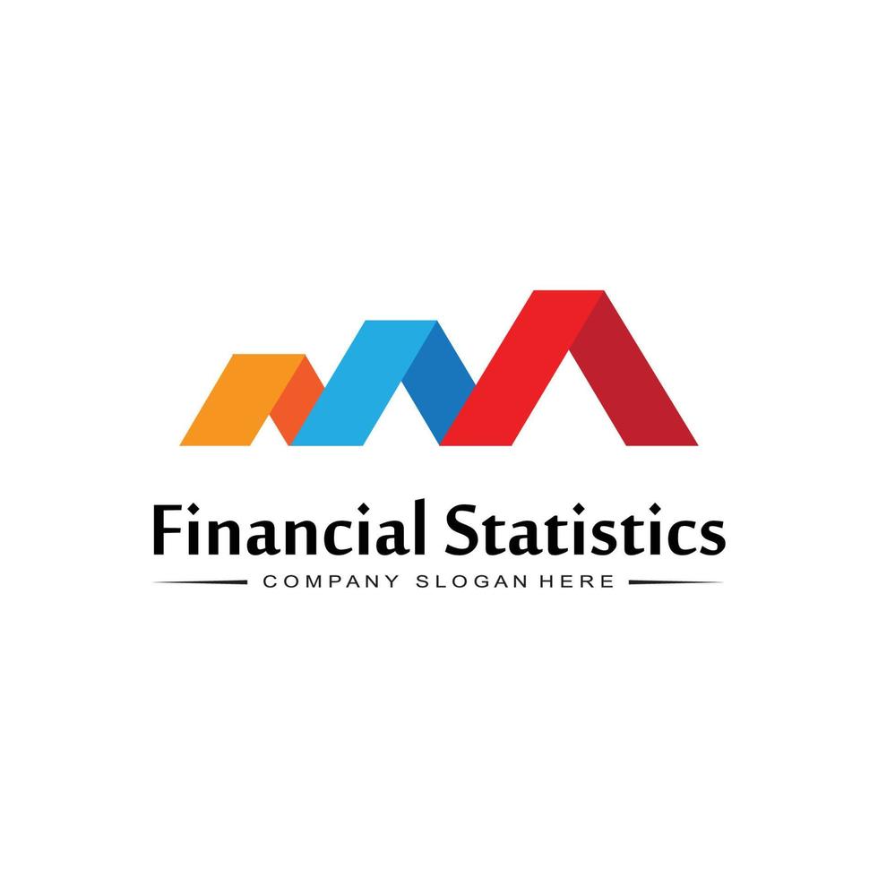 Logo Statistics Finance Marketing business trend analysis vector