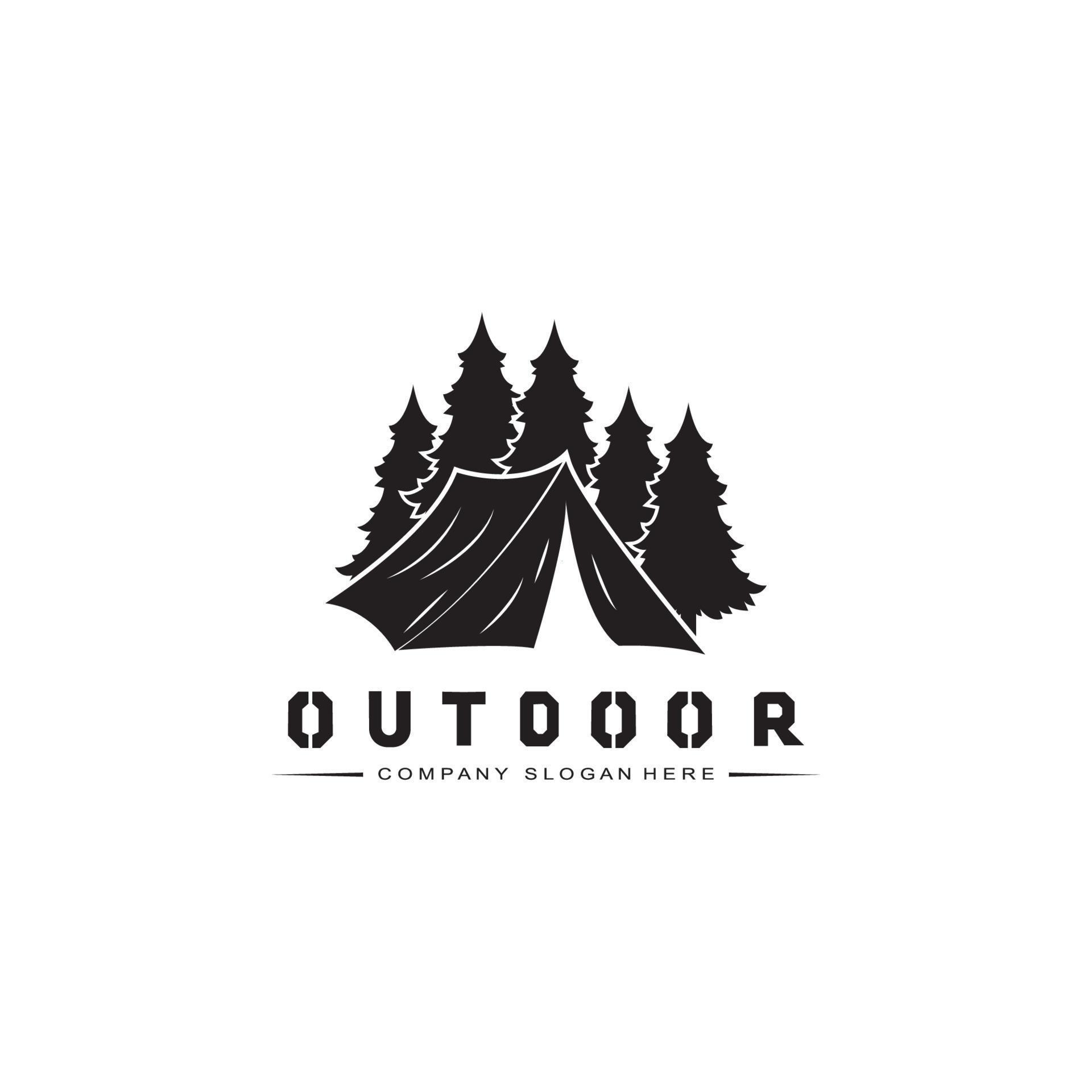 camping outdoor logo icon vector. concept retro illustration design ...