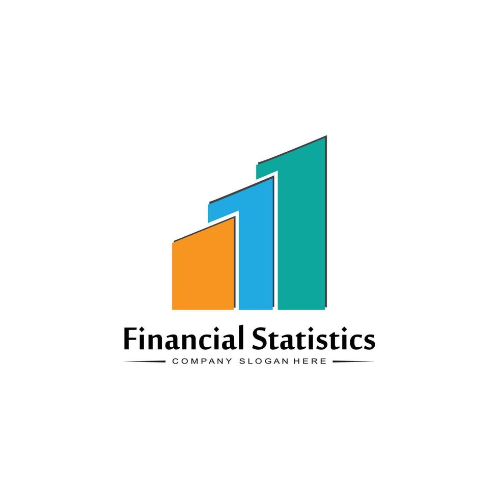 Logo Statistics Finance Marketing business trend analysis vector