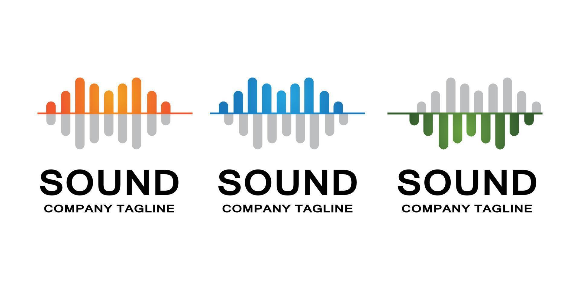 Simple music sound logo vector icon