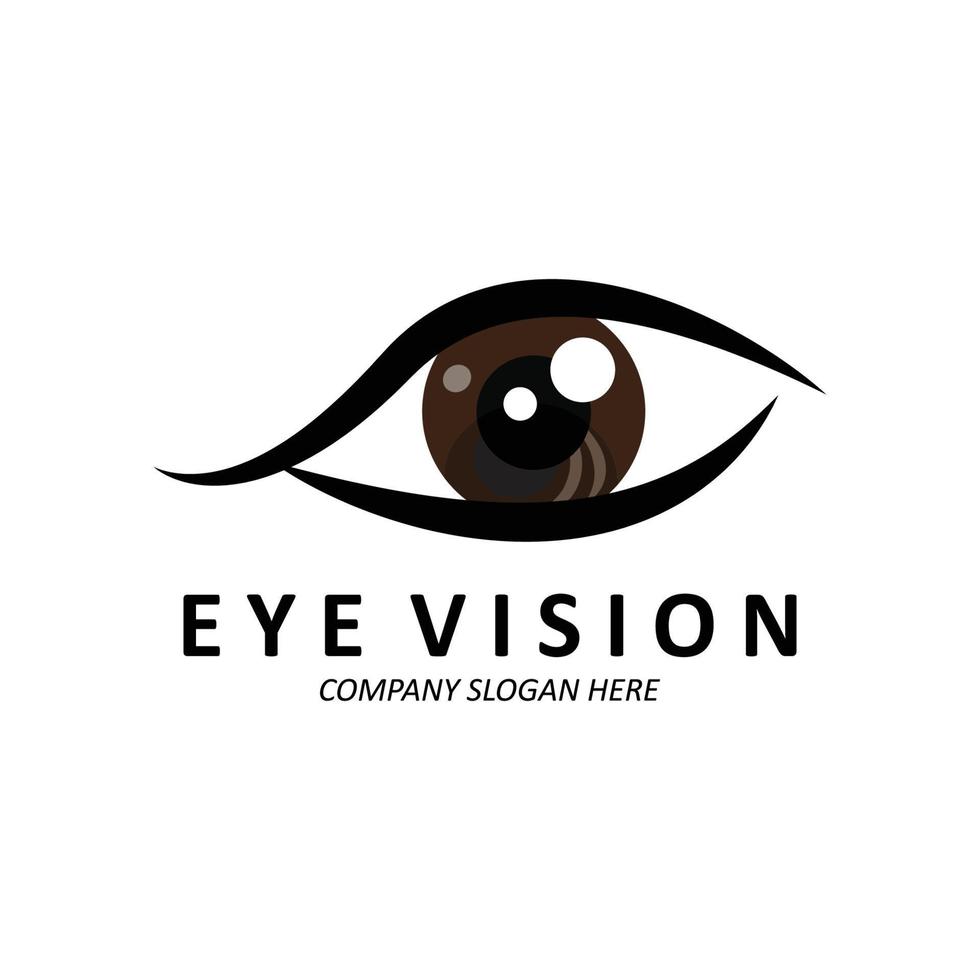 diseño del logo de los ojos, visión del mundo, ilustración vectorial de los órganos vector