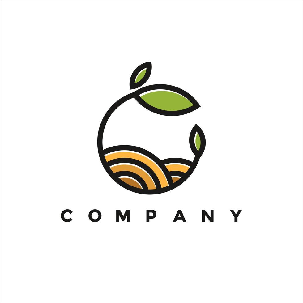Modern flat nature logo illustration design for your business vector