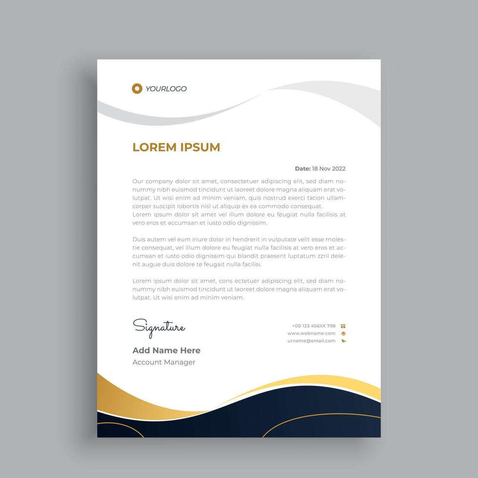 Letterhead design template vector