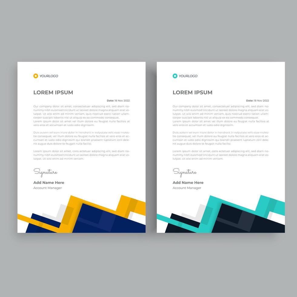 Corporate letterhead template vector