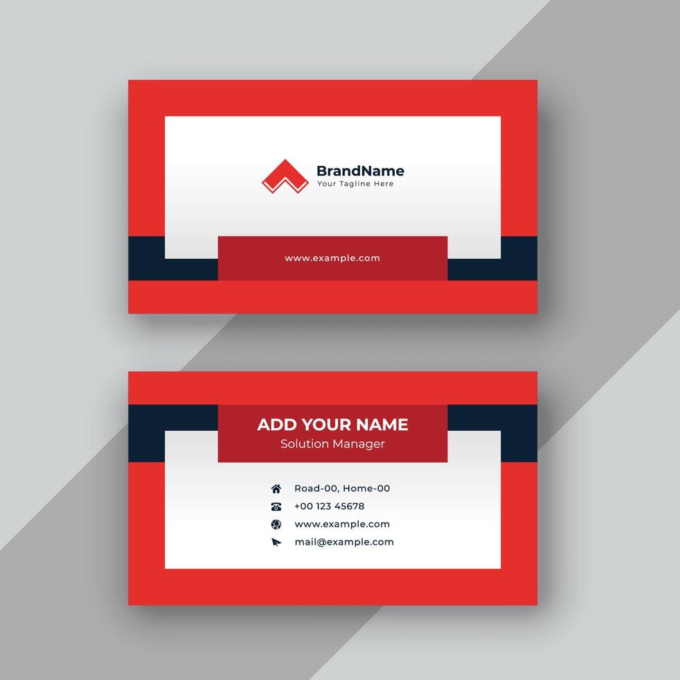 Red business card vector