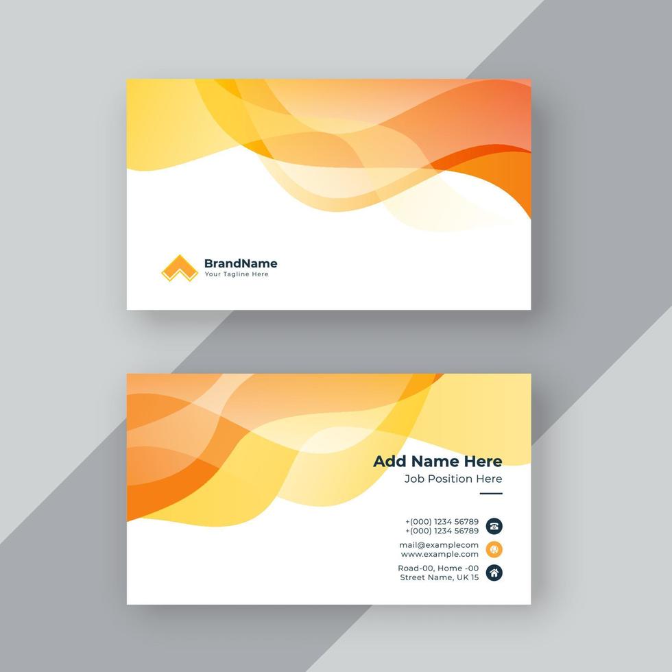 wave business card vector