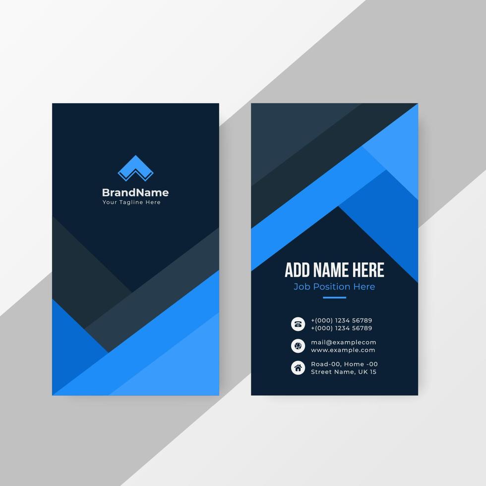 Modern business card design, corporate card template vector