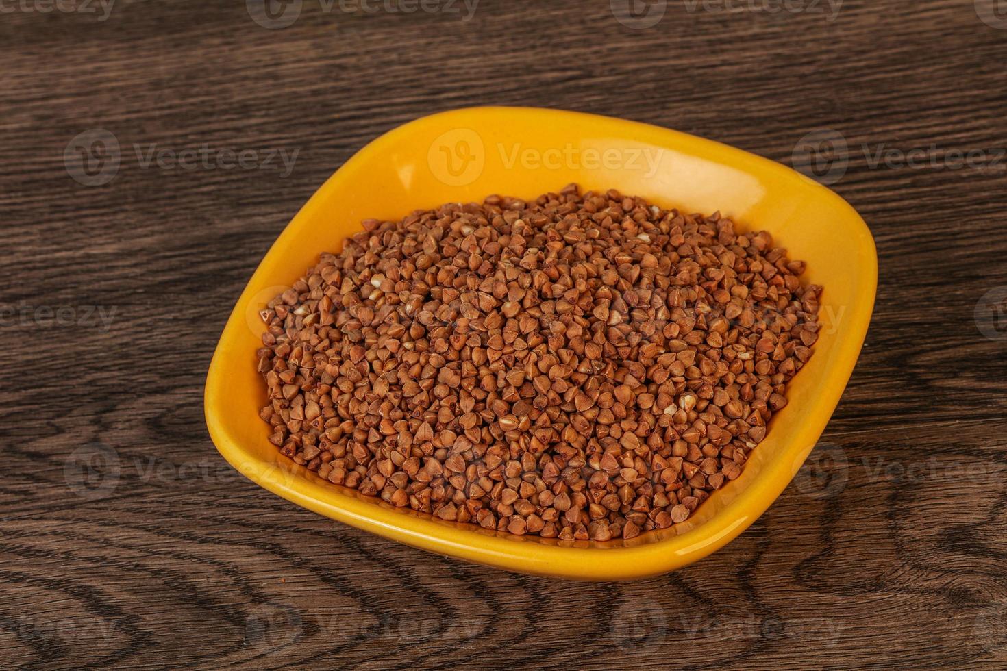 Raw buckwheat cereal photo