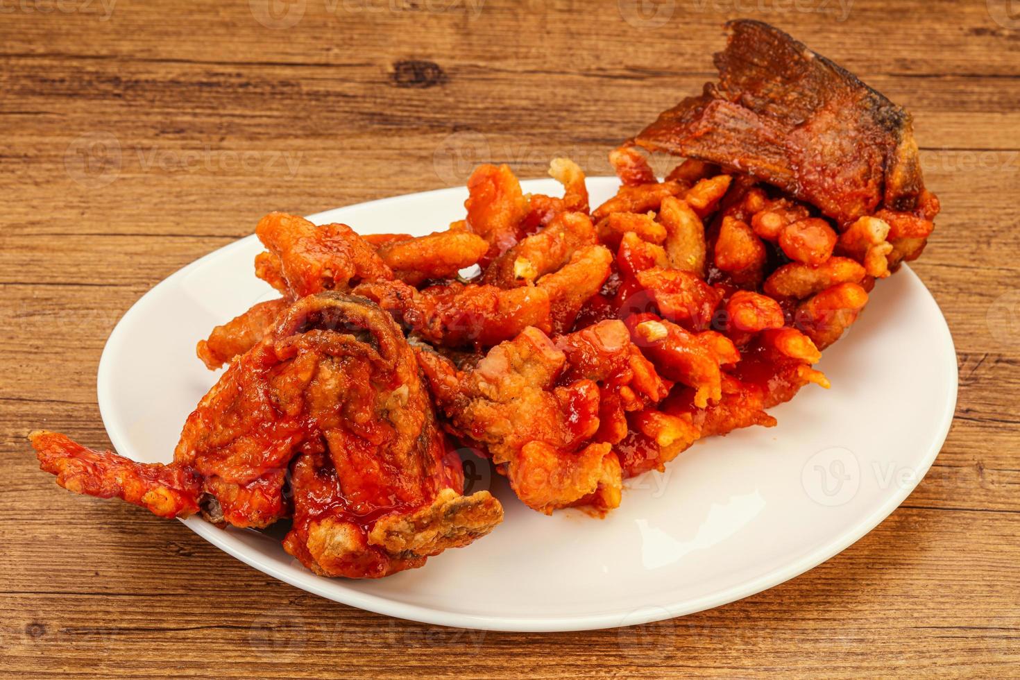 Chinese cuisine squirrel fish with sauce photo