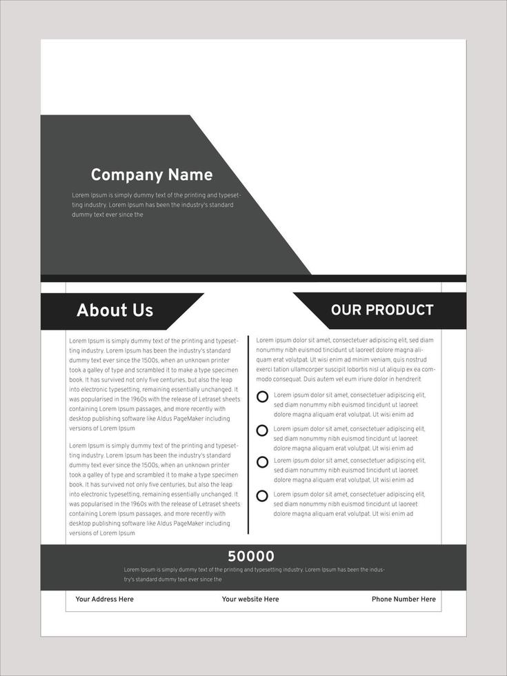 corporate business flyer template design vector