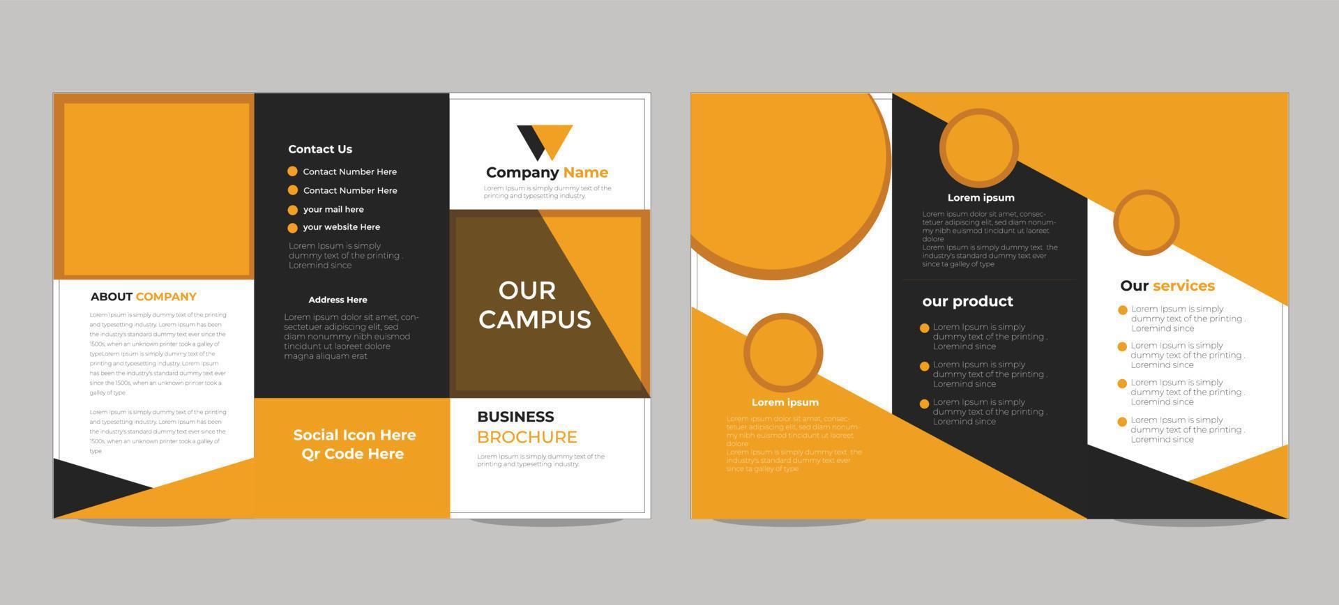 Creative business trifold brochure template Free vector