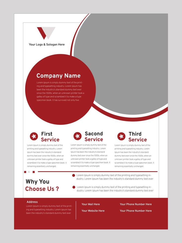 corporate business flyer template design vector