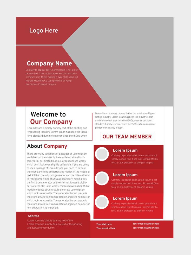 corporate business flyer template design vector