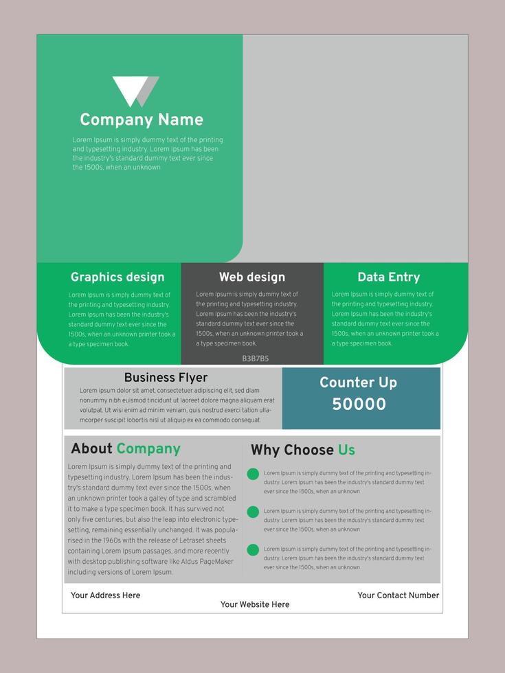 corporate business flyer template design vector