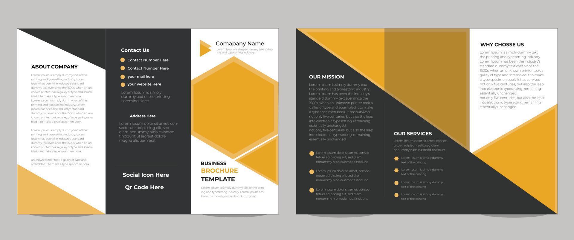Creative business trifold brochure template Free vector