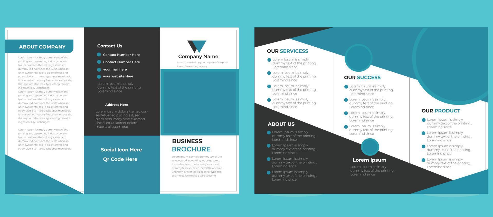 Creative business trifold brochure template Free vector