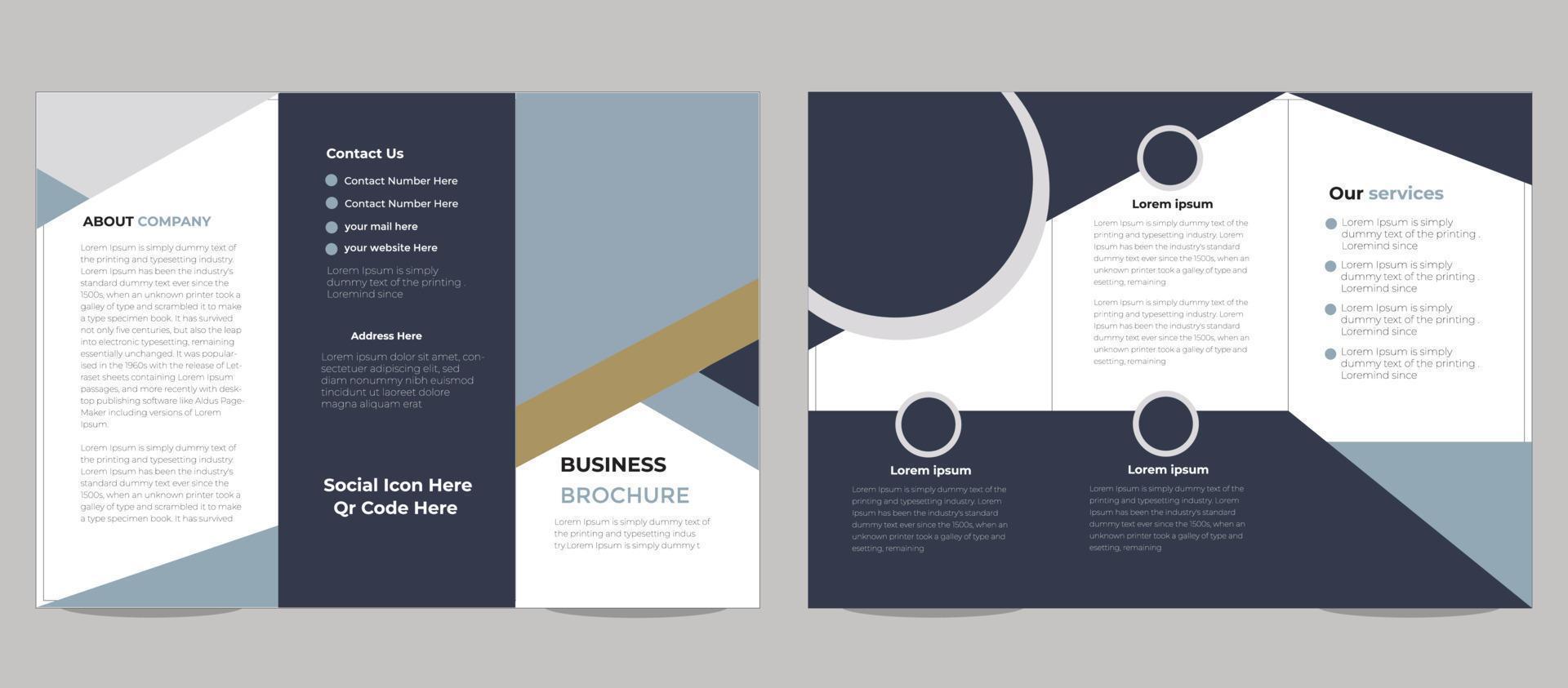 Creative business trifold brochure template Free vector